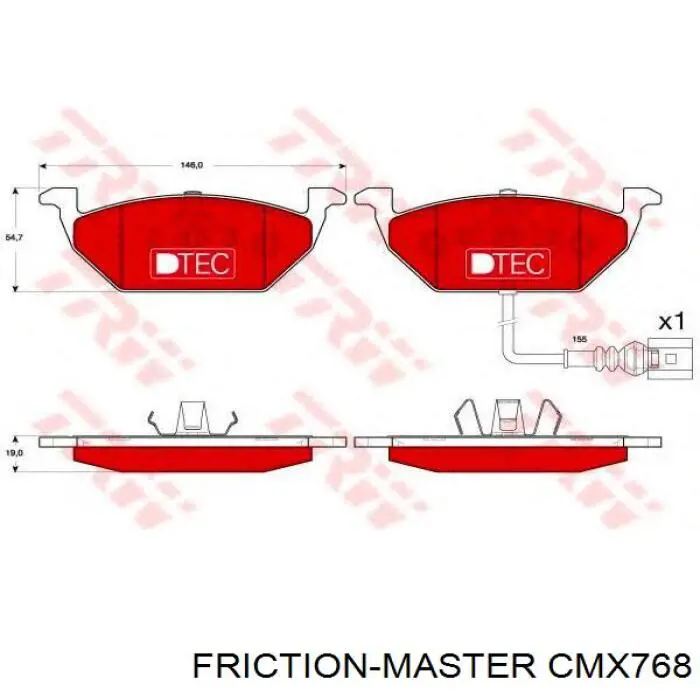 Pastillas de freno delanteras Seat Ibiza 5 KJ1, KJG