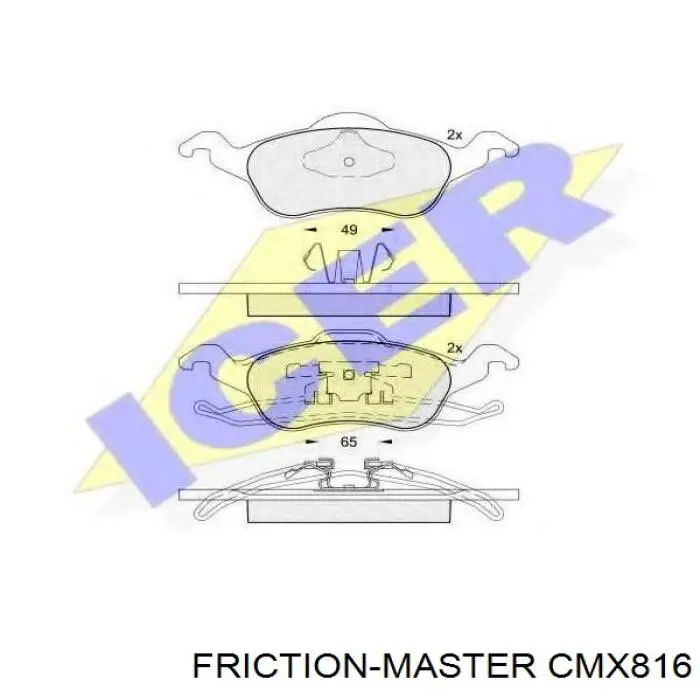 CMX816 Friction Master pastillas de freno delanteras