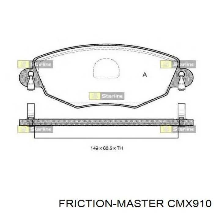 CMX910 Friction Master pastillas de freno delanteras