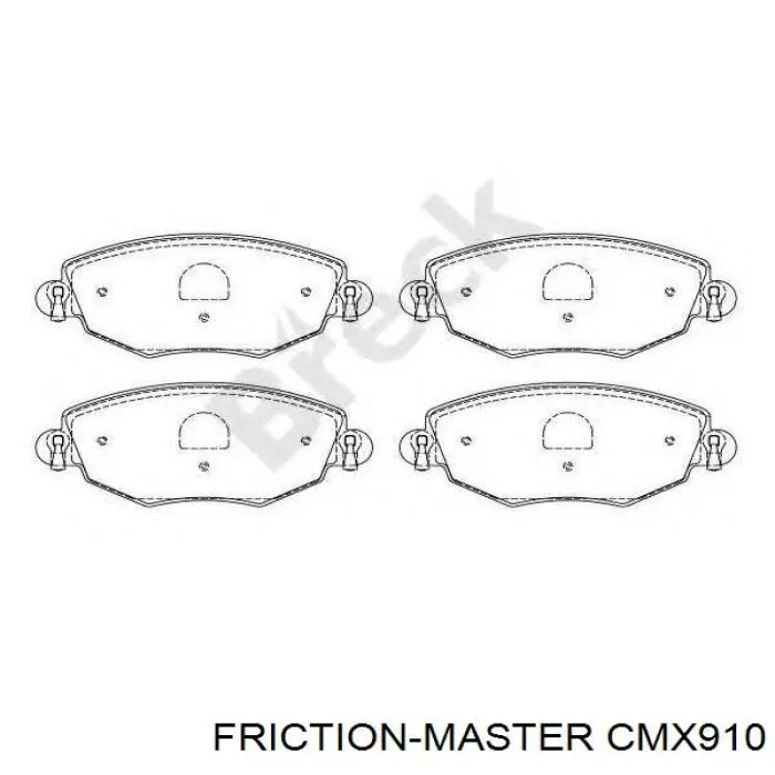 CMX910 Friction Master Pastillas delanteras