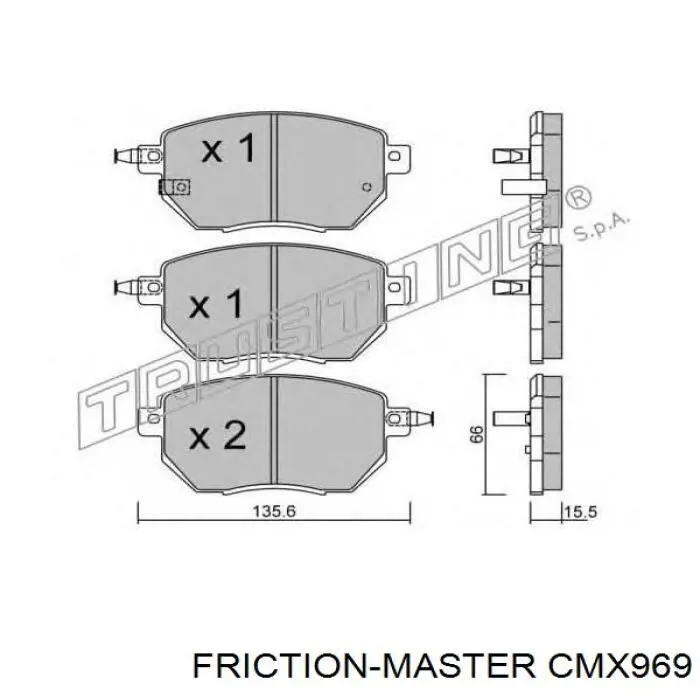 CMX969 Friction Master pastillas de freno delanteras