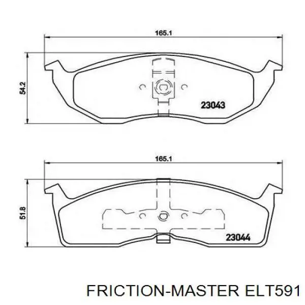 ELT591 Friction Master pastillas de freno delanteras