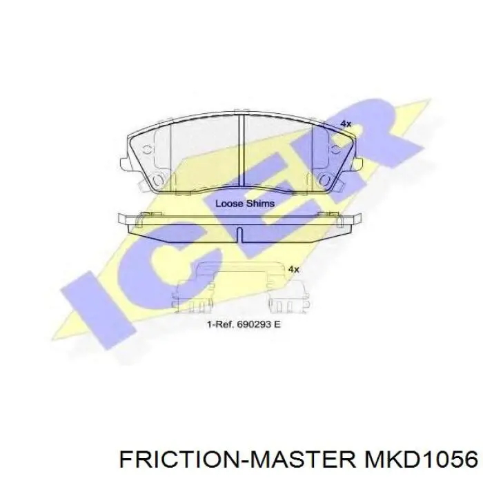 Pastillas de freno 5174001AD Chrysler