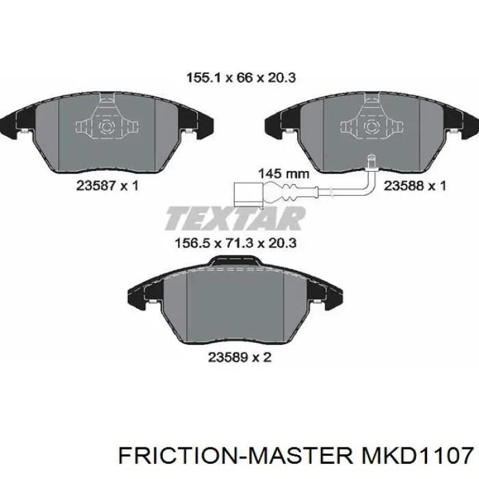 Pastillas de freno delanteras Seat Leon 2 1P1