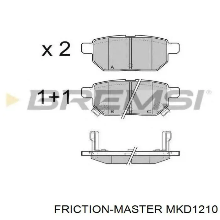 Pastillas de freno delanteras Toyota Corolla E12