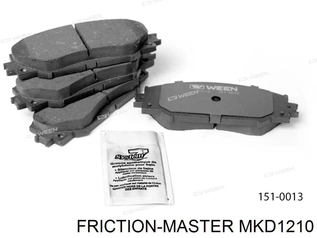 MKD1210 Friction Master pastillas de freno delanteras