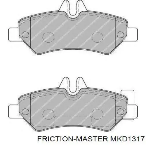 MKD1317 Friction Master pastillas de freno traseras