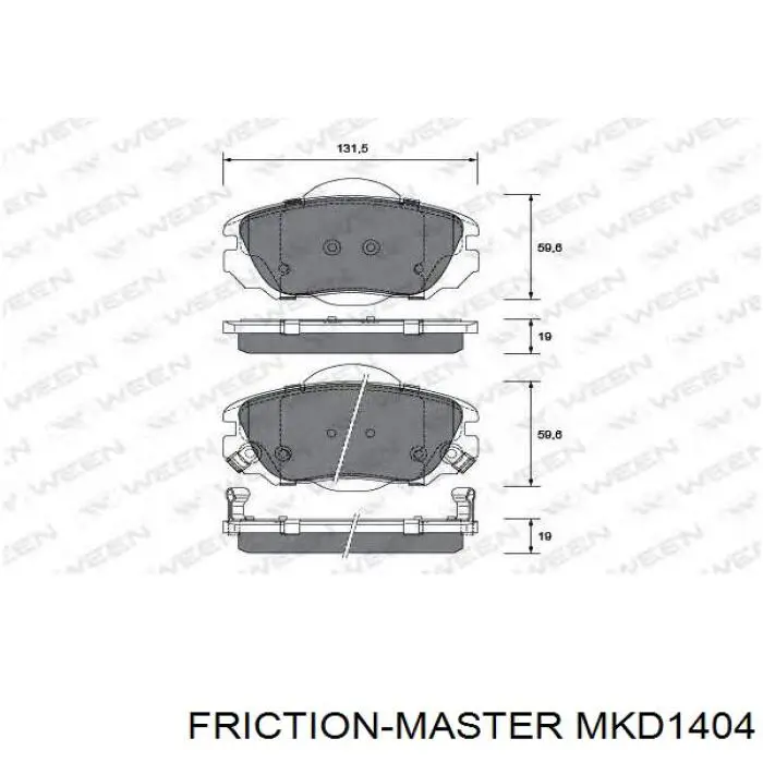 MKD1404 Friction Master pastillas de freno delanteras