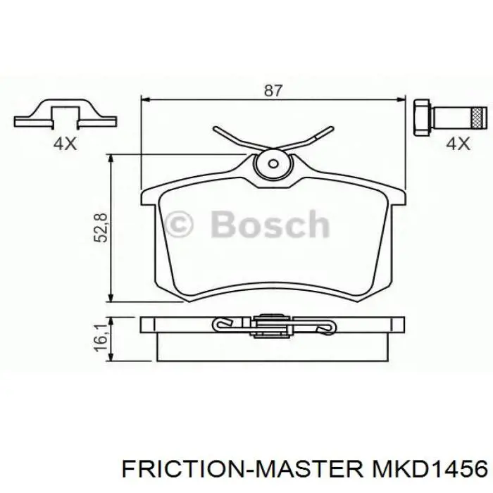 Pastillas de freno traseras Volkswagen Jetta 6 162, 163, AV3, AV2, AY2, AY3