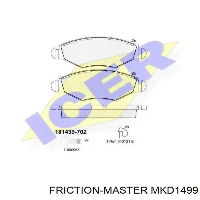 MKD1499 Friction Master pastillas de freno delanteras