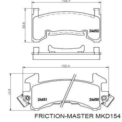 Pastillas de freno delanteras FRICTION MASTER MKD154