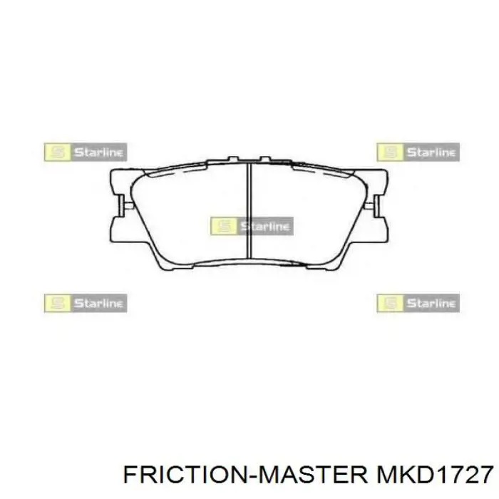 MKD1727 Friction Master pastillas de freno traseras