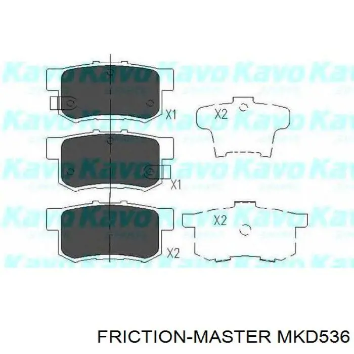 MKD536 Friction Master pastillas de freno traseras