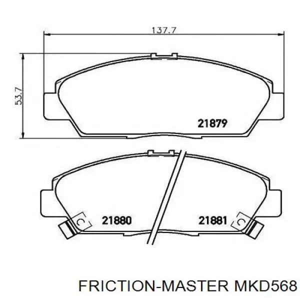 Pastillas de freno MKD568 Friction Master
