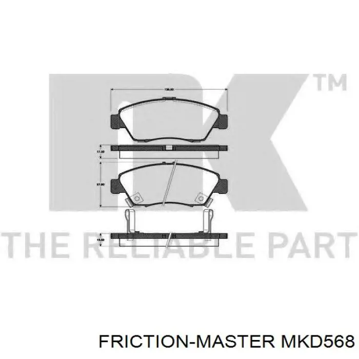 Pastillas freno delanteras Friction Master MKD568 precio, desde 24,24 EUR