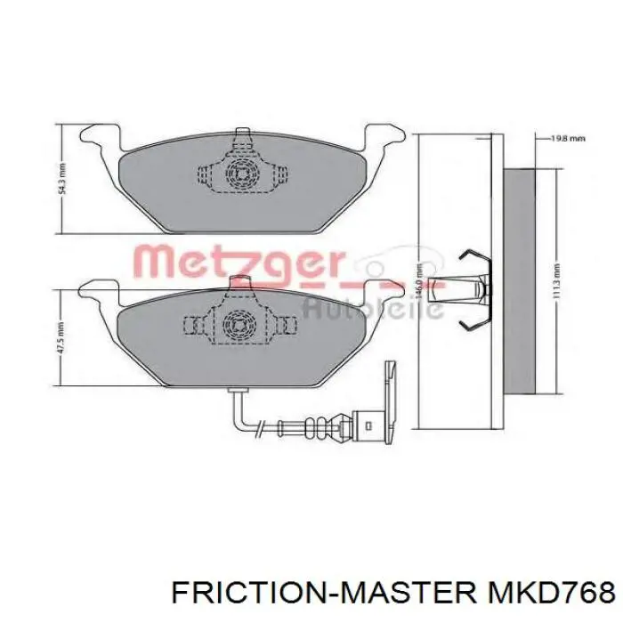 Pastillas de freno delanteras Seat Ibiza 5 KJ1, KJG