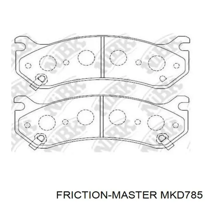 MKD785 Friction Master pastillas de freno traseras