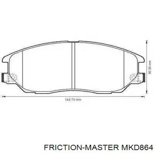 MKD864 Friction Master pastillas de freno delanteras