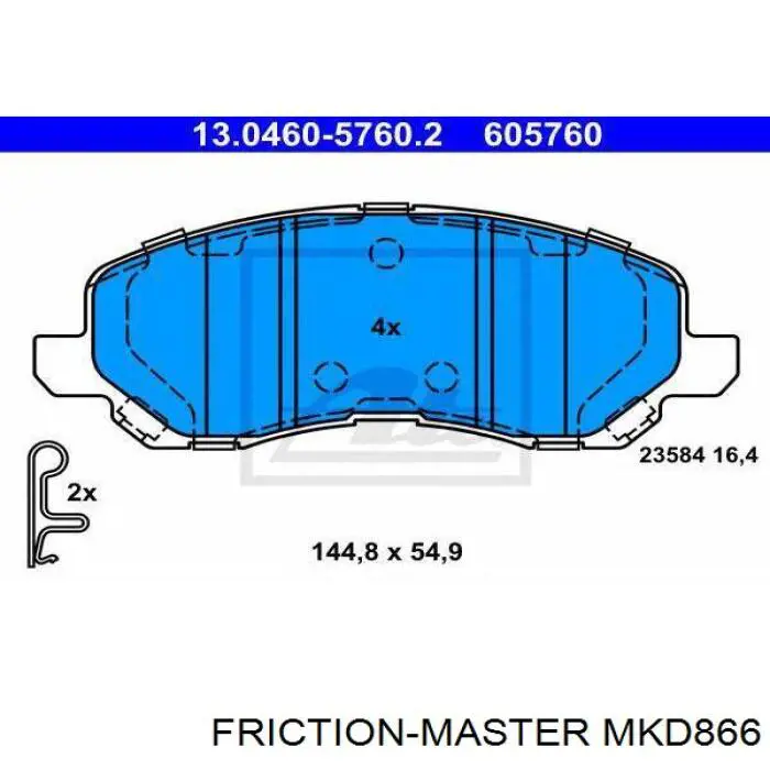 MKD866 Friction Master Pastillas delanteras