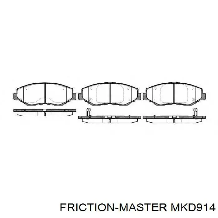 MKD914 Friction Master pastillas de freno delanteras