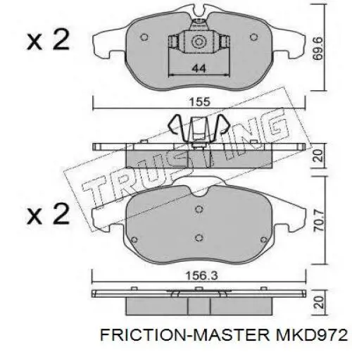 Pastillas de freno delanteras Opel Vectra