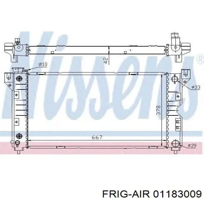 01183009 Frig AIR radiador refrigeración del motor