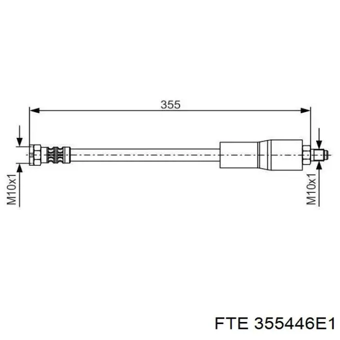 355.446E.1 FTE latiguillo de freno delantero