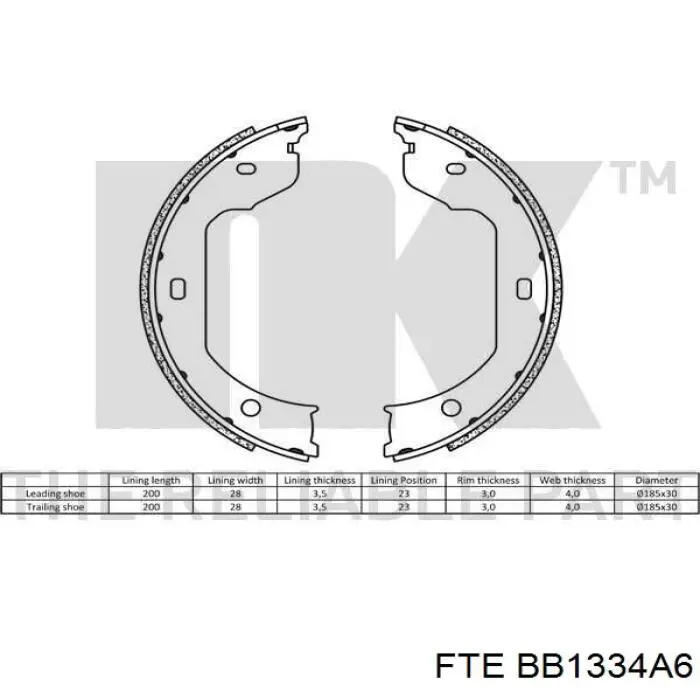 Juego de zapatas de frenos, freno de estacionamiento BMW 5 E39