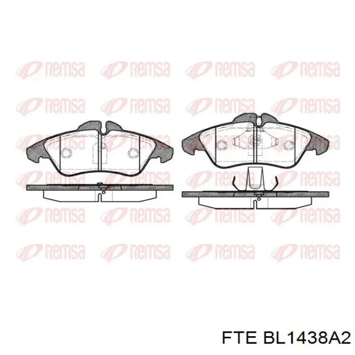 BL1438A2 FTE pastillas de freno delanteras