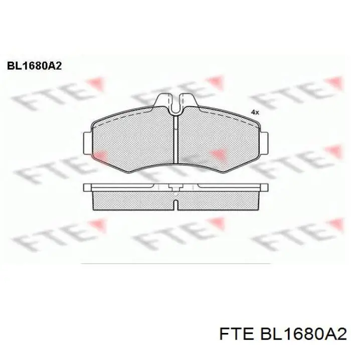 BL1680A2 FTE pastillas de freno delanteras