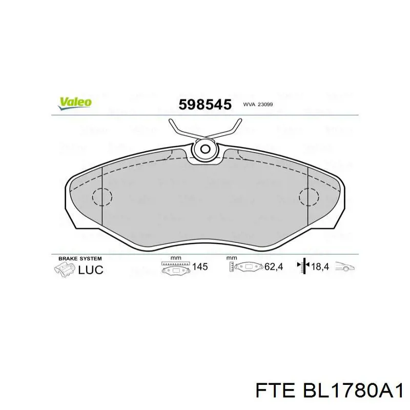 Pastillas de freno delanteras Renault Trafic 2 FL