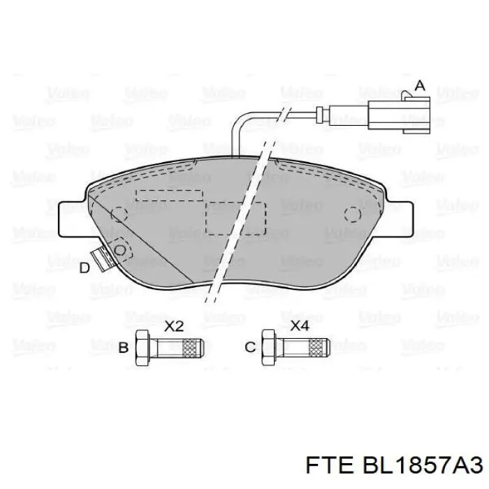 Pastillas de freno delanteras Citroen C3 1 FC