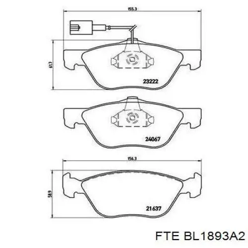 Pastillas de freno delanteras Alfa Romeo 156 932