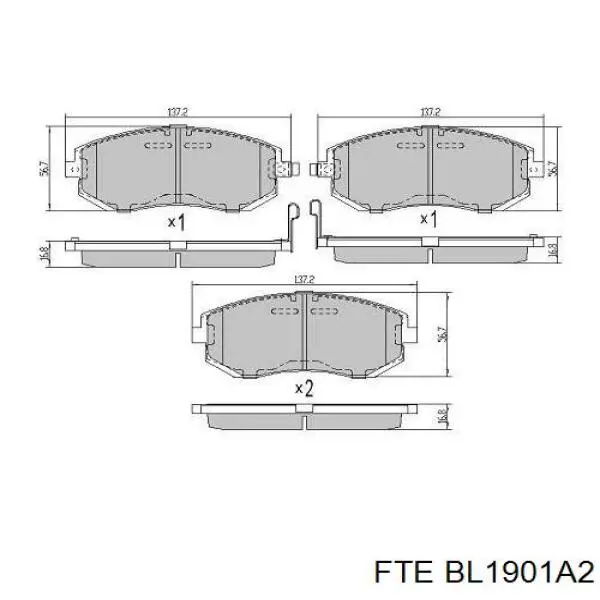 Pastillas de freno delanteras Subaru Impreza 3 GH