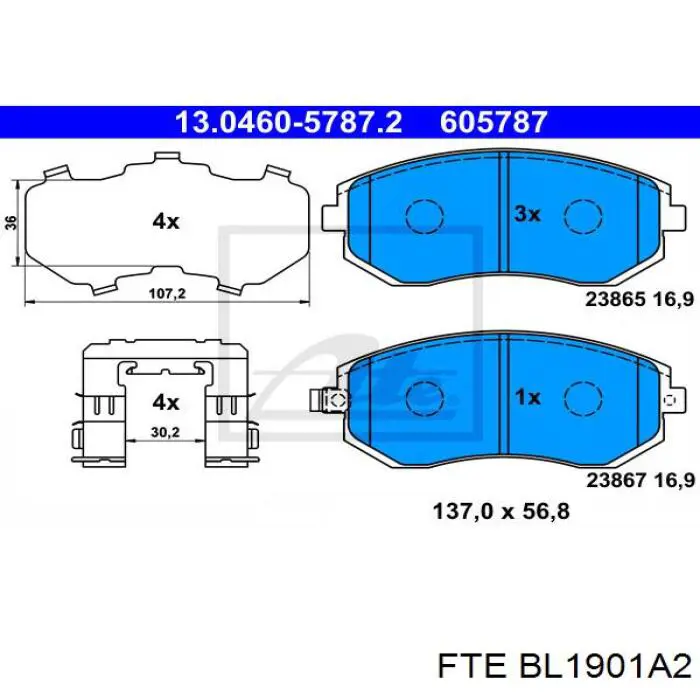 Pastillas de freno delanteras Subaru Impreza 3 GH