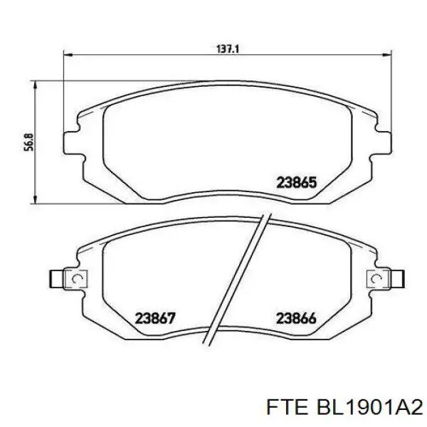 Pastillas de freno delanteras Subaru Impreza 3 GH