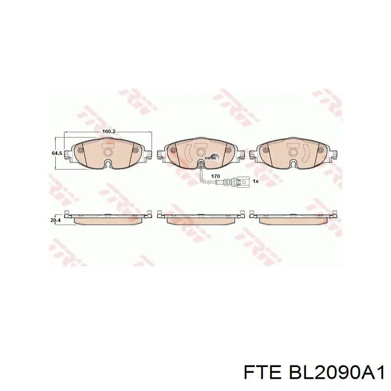 Pastillas de freno delanteras Volkswagen Tiguan 1 5N1, 5N2