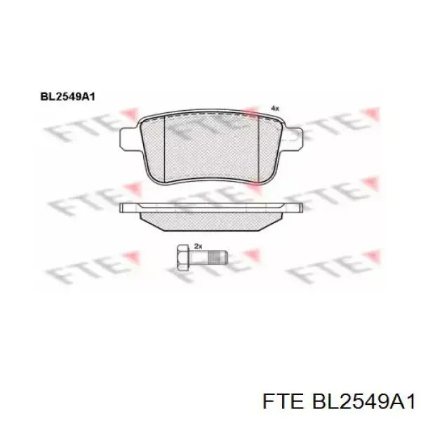 BL2549A1 FTE pastillas de freno traseras