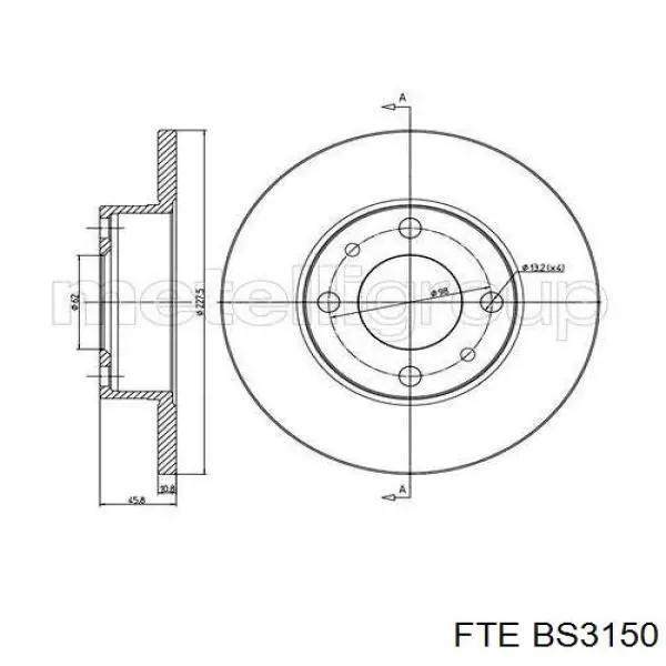 Freno de disco delantero Seat 600
