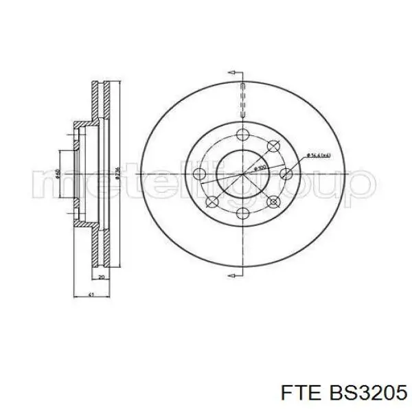 Freno de disco delantero Opel Astra 51, 52, F35, M35