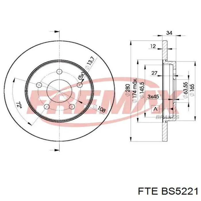 Disco de freno trasero Jaguar X-type CF1