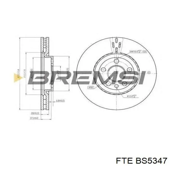 BS5347 FTE freno de disco delantero