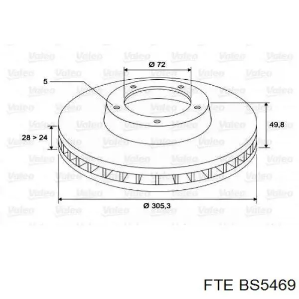 Freno de disco delantero Renault Trafic 2 FL