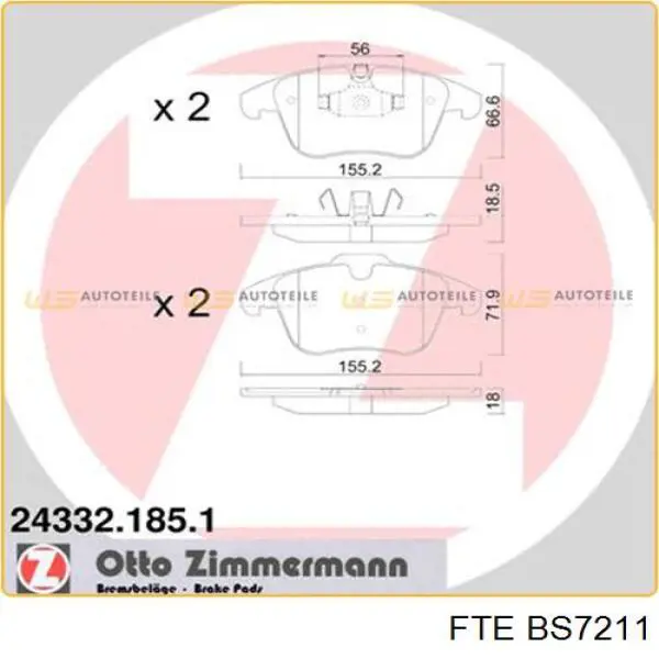 Comprar BS7211 FTE Freno de disco delantero