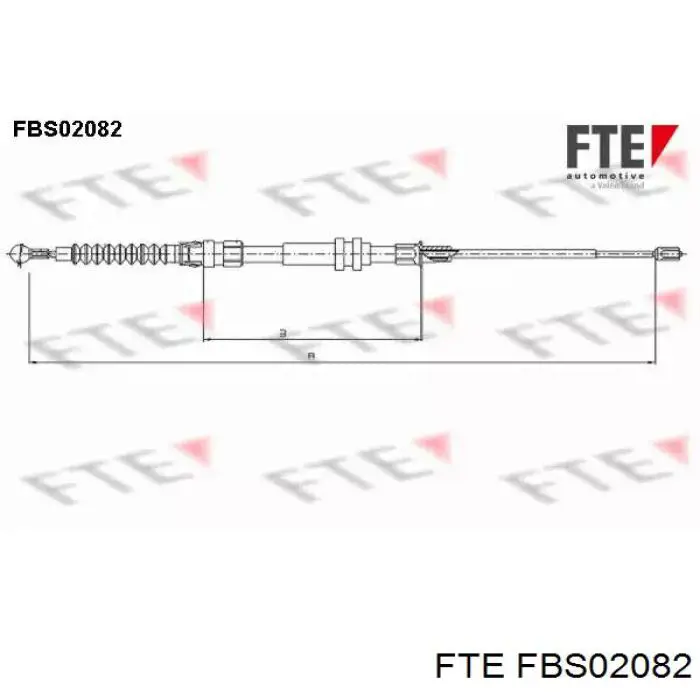 FBS02082 FTE cable de freno de mano trasero derecho/izquierdo