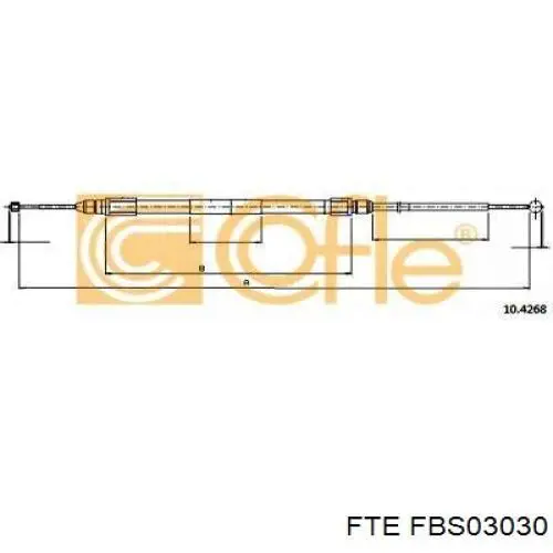 FBS03030 FTE cable de freno de mano trasero izquierdo