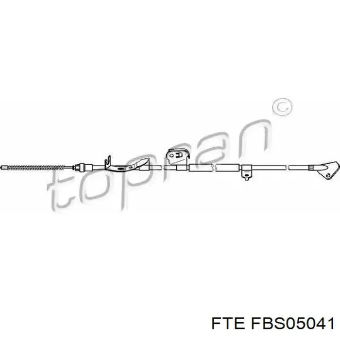 FBS05041 FTE cable de freno de mano trasero izquierdo