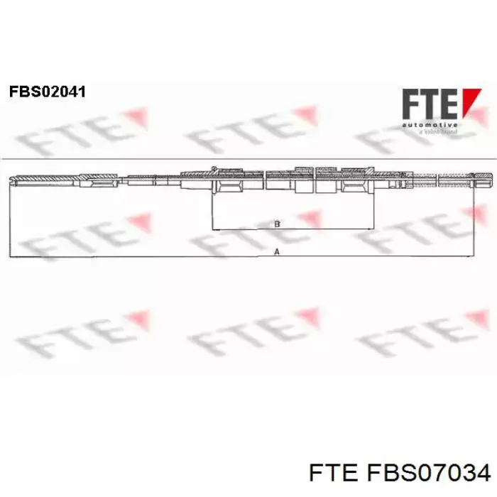 FBS07034 FTE cable de freno de mano trasero derecho/izquierdo
