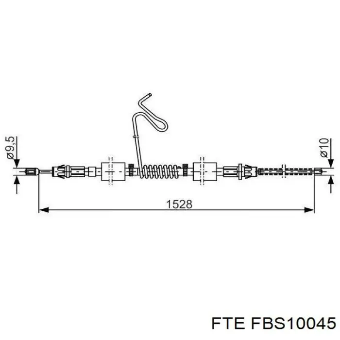 FBS10045 FTE cable de freno de mano trasero izquierdo