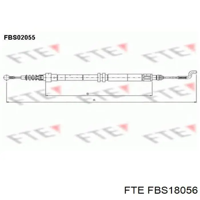 Cable de freno de mano trasero izquierdo 2001422 Beca Cables